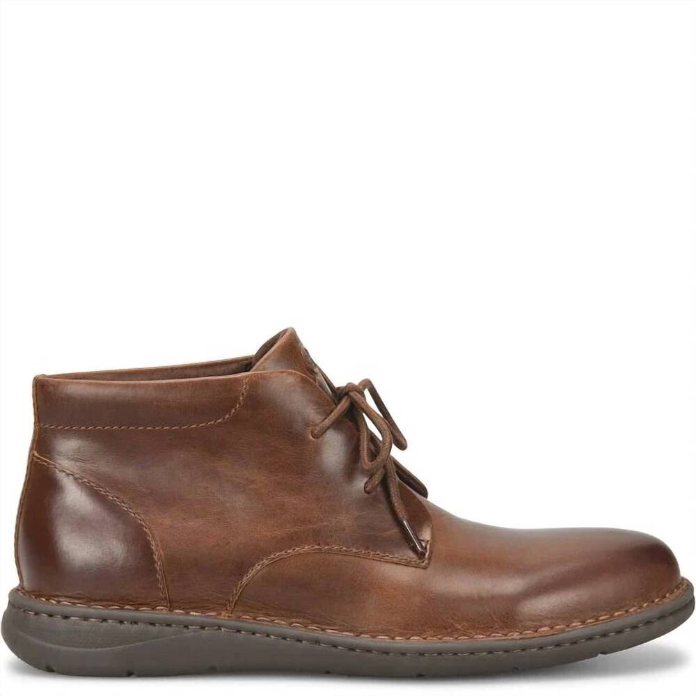 NEW BORN men's theo chukka boots in dark brown pyramid